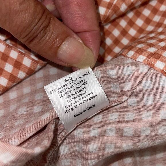 Hunter Bell Maxwell Midi Dress Terracotta Gingham Size 2‎ NWT $498 - Picture 11 of 14